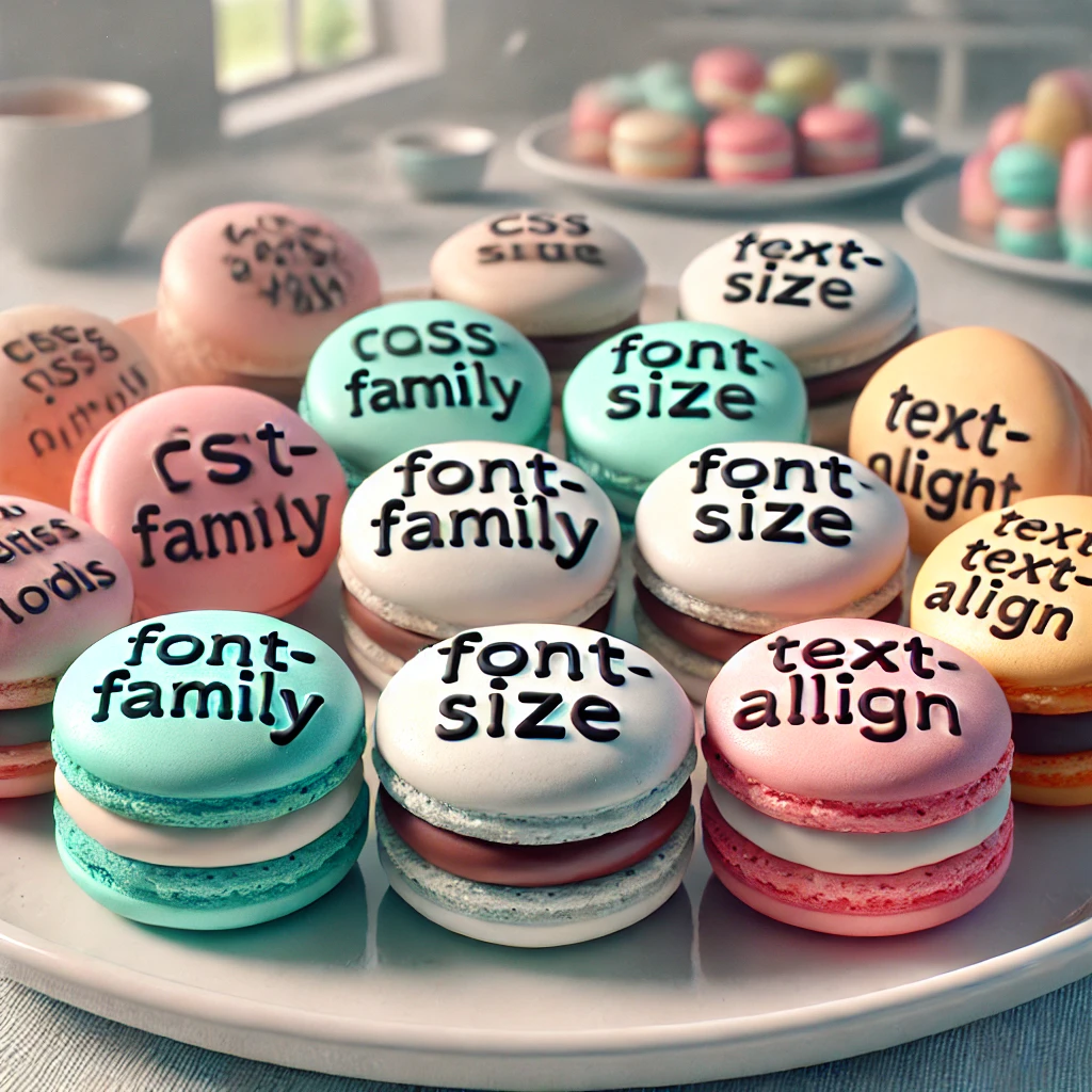 CSS Typography Macarons