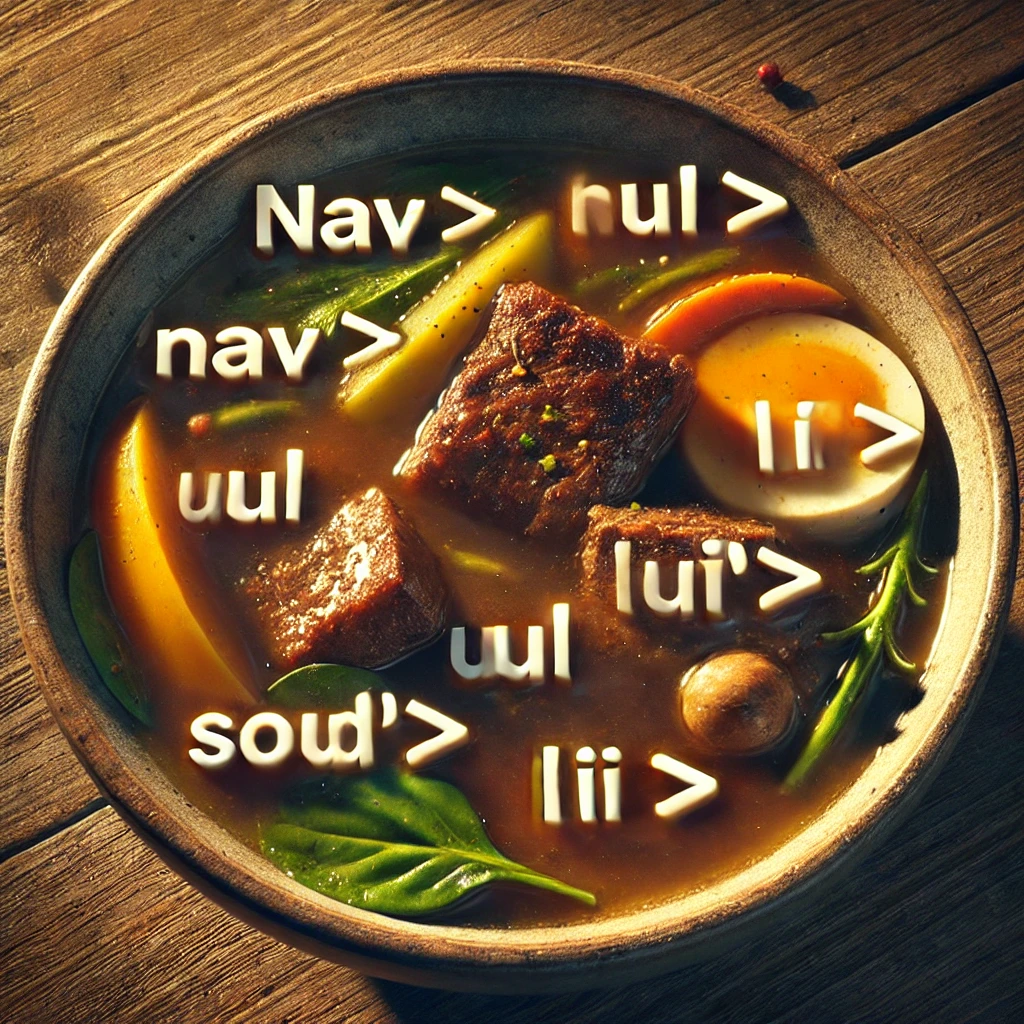 HTML Navigation Stew